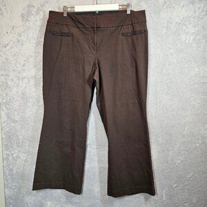 Lane Bryant Brown Bootcut Dress Pant Womens 5 40x27 Stretch Career Office slacks